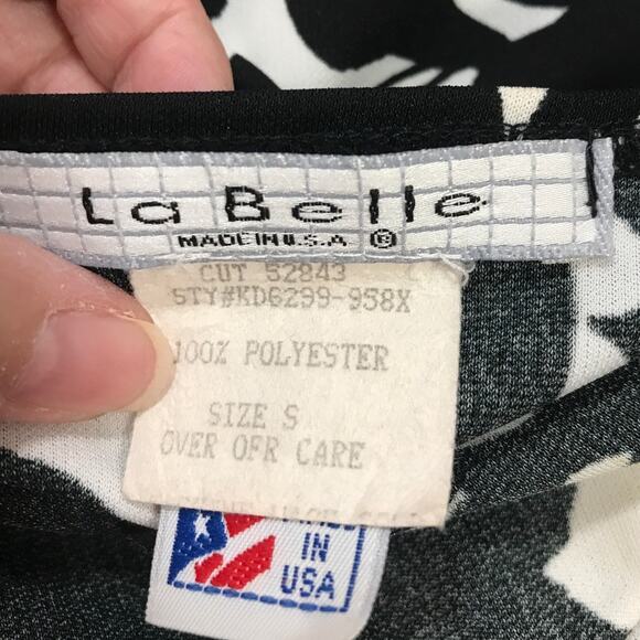 La Bella Vintage Floral Neckline Long Sleeve Wrap Dress S - Picture 3 of 6